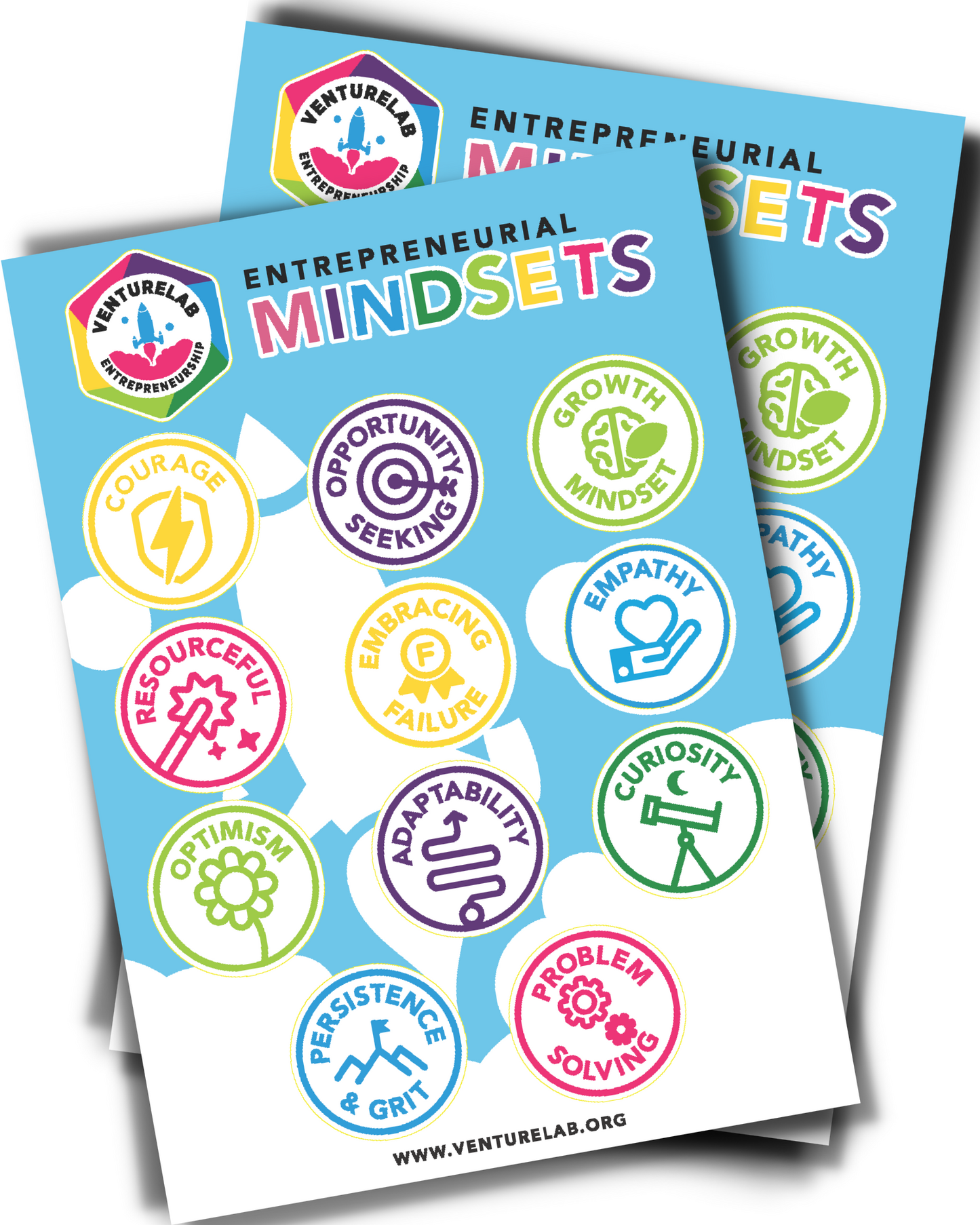 Buy mindset stickers for classroom