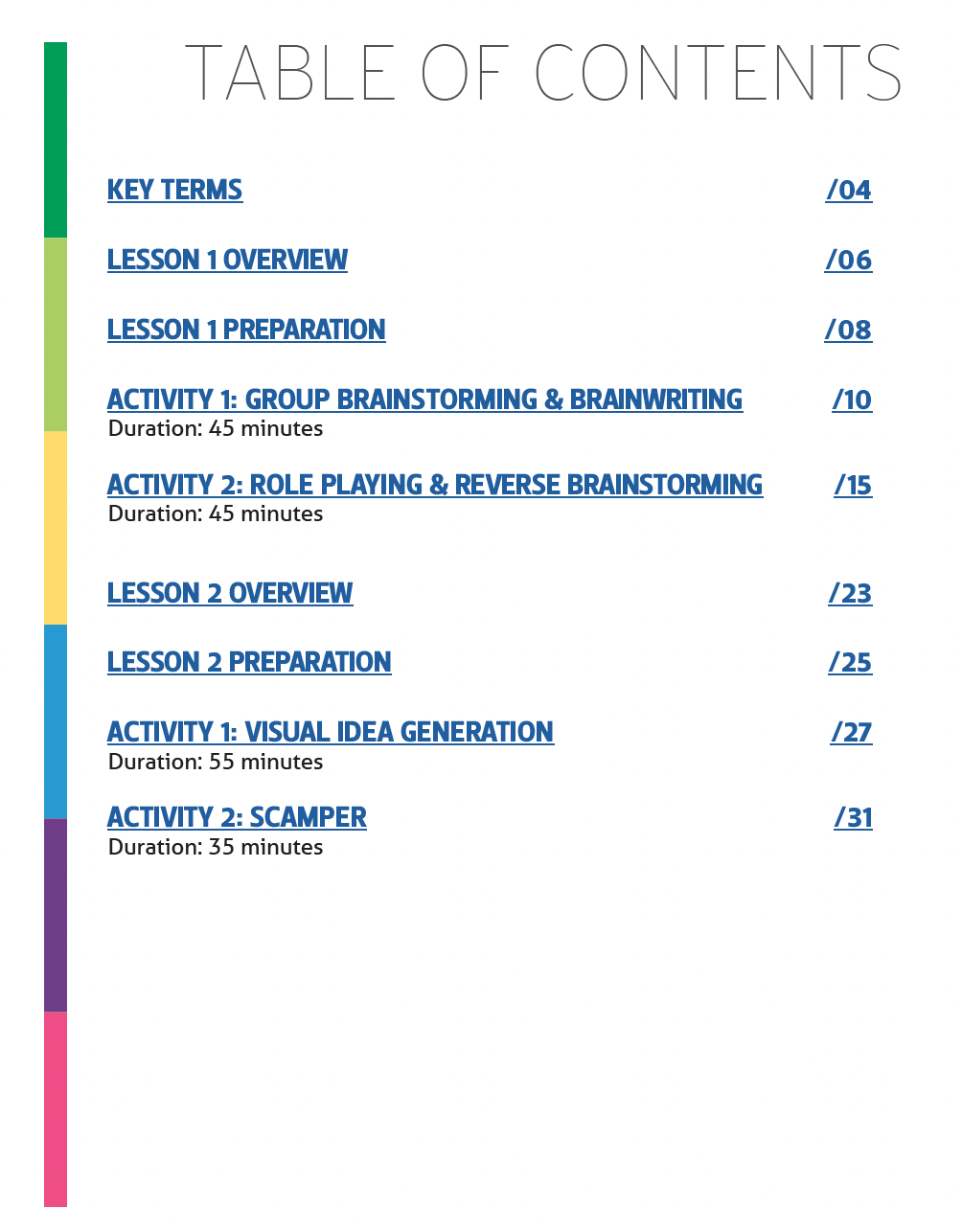 Topics in Entrepreneurship: Idea Generation (Grades 6-12)