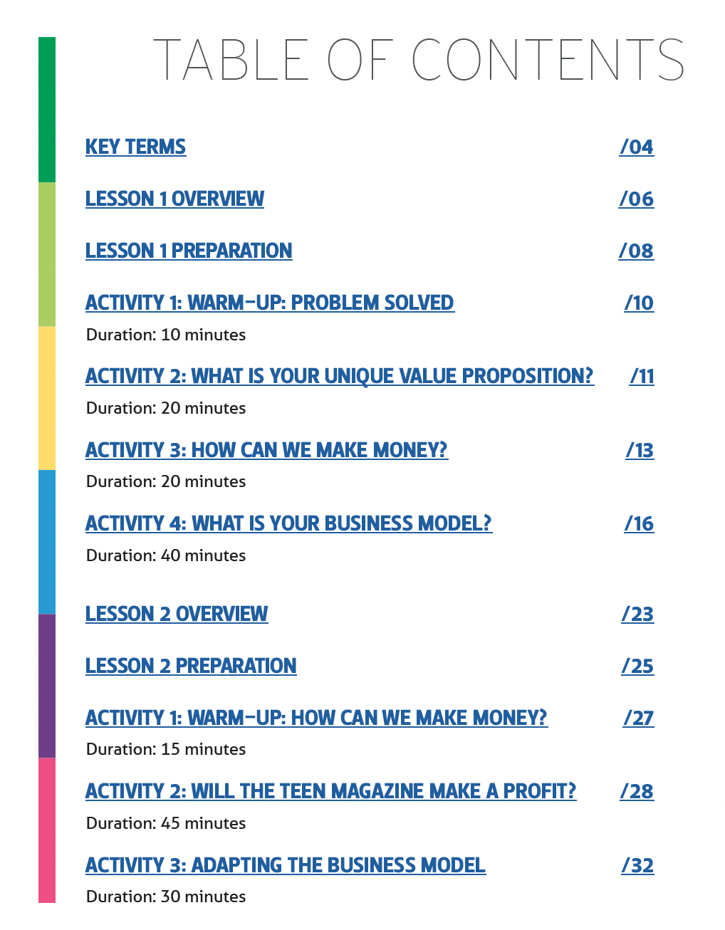 Topics in Entrepreneurship: Business Models (Grades 6-12)