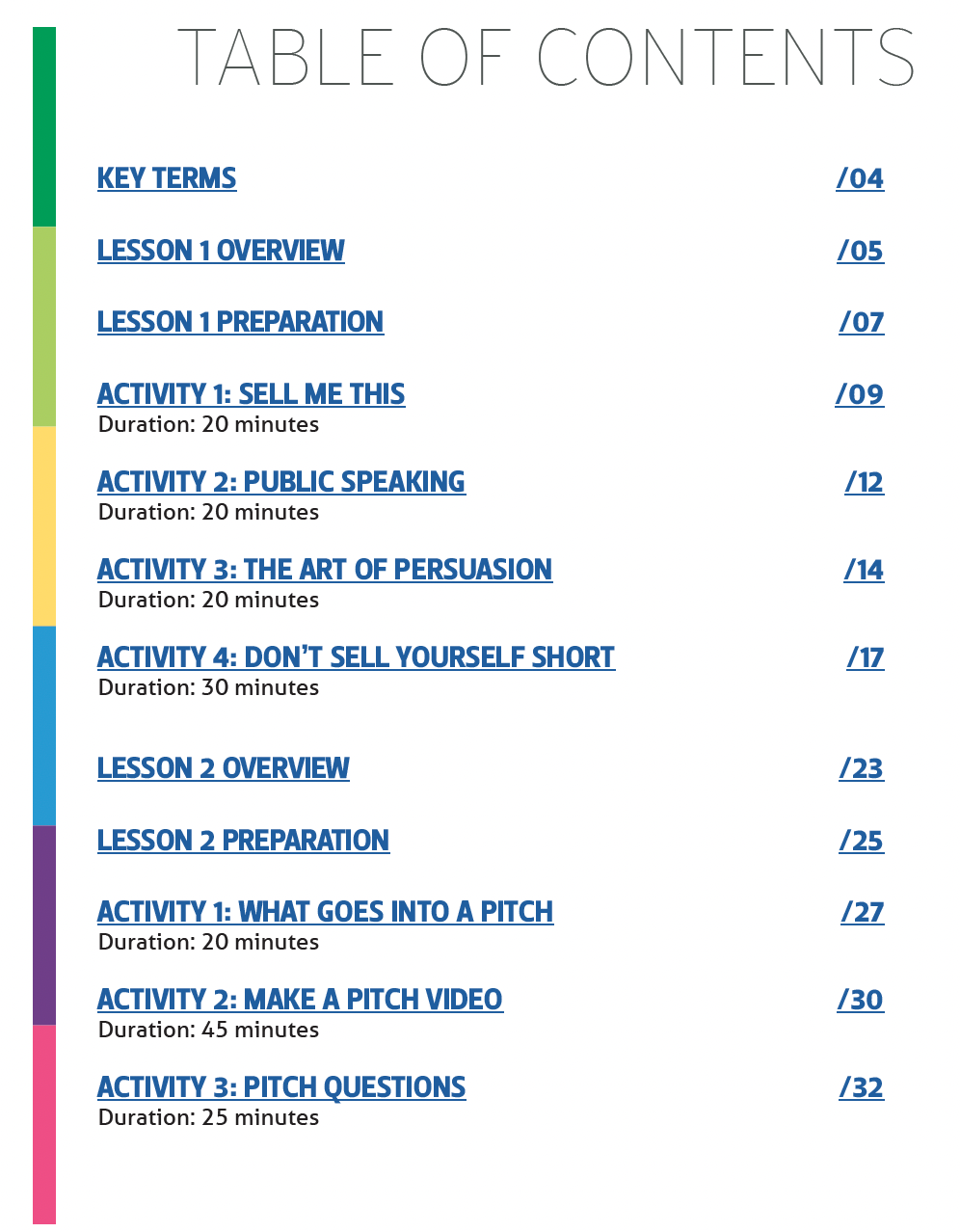 Topics in Entrepreneurship: Pitching (Grades 6-12)