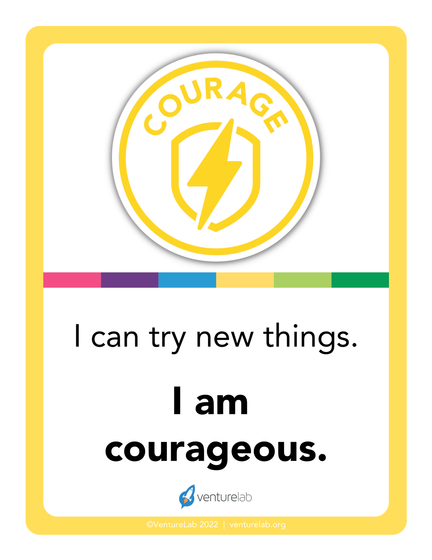 Courage Mindset Poster Grades 1-5