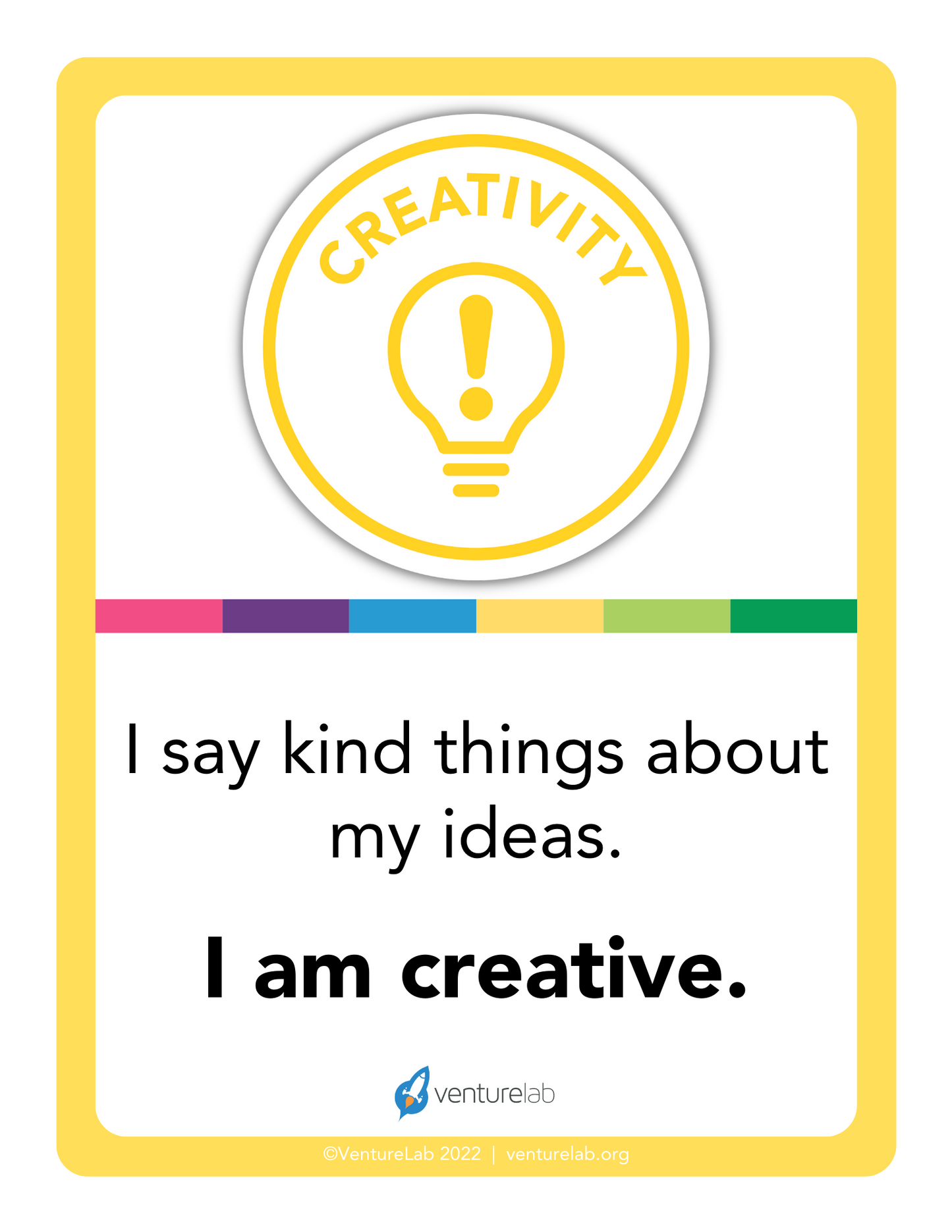 Creativity Mindset Poster Grades 1-5