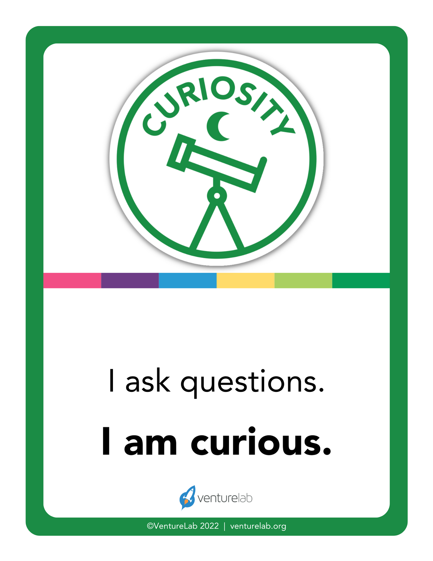 Curiosity Mindset Poster Grades 1-5