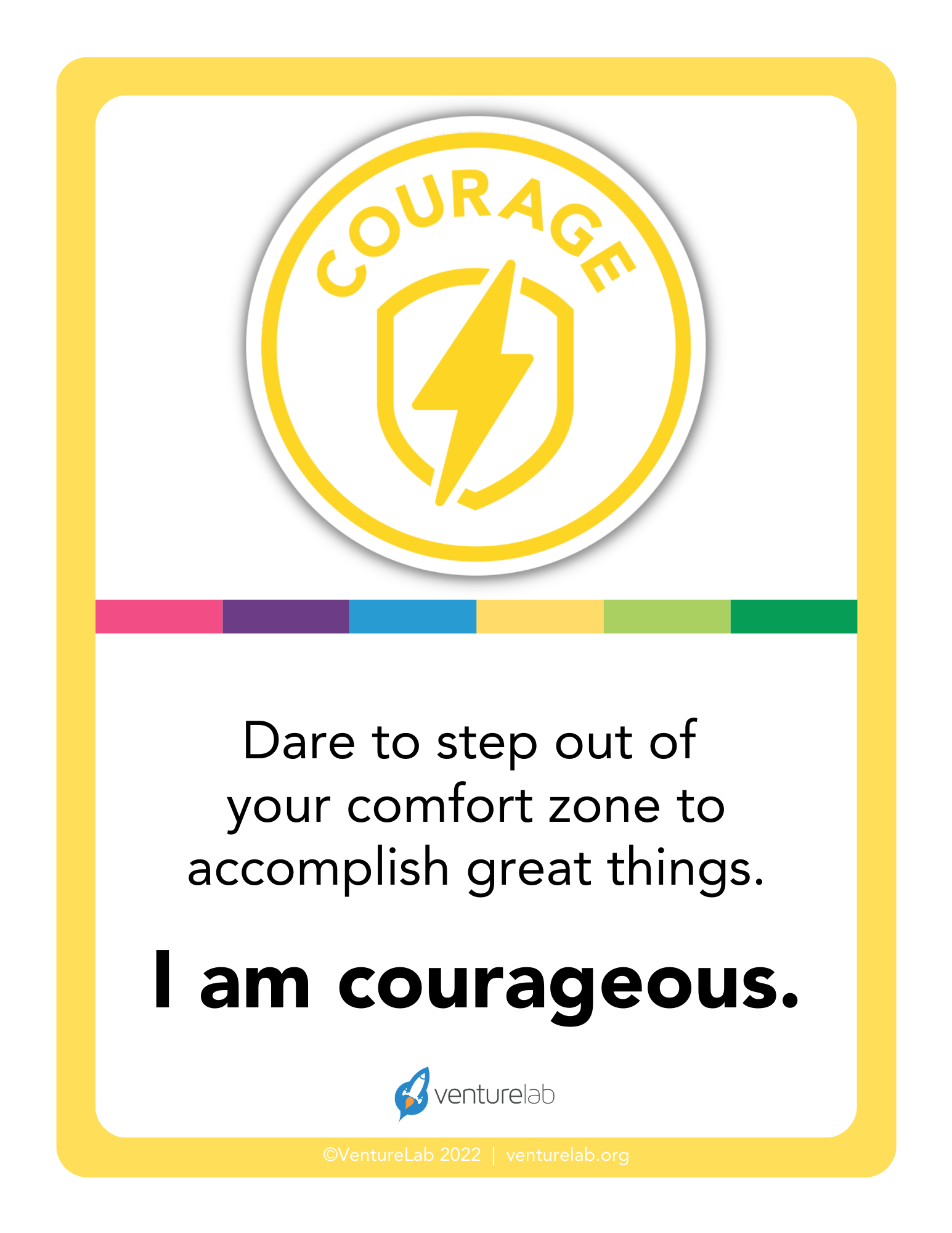 Courage Mindset Poster Grades 6-12