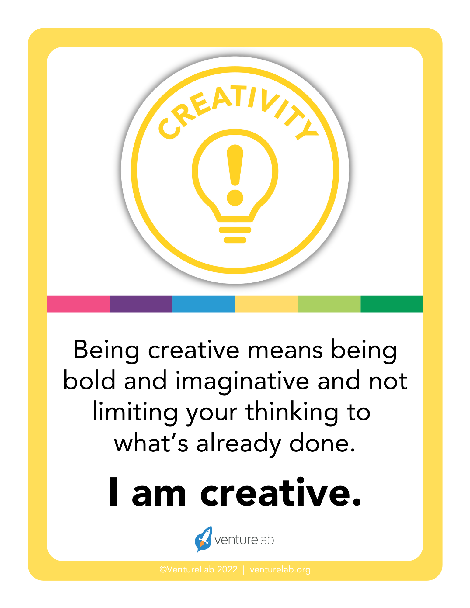 Creativity Mindset Poster Grades 6-12