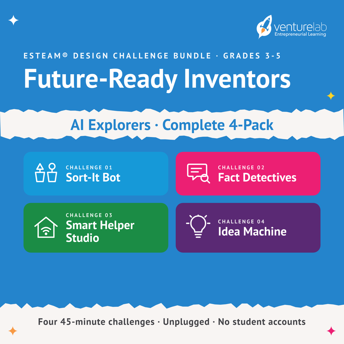 Future-Ready Inventors: AI Explorers Complete 4-Pack (Grades 3-5)