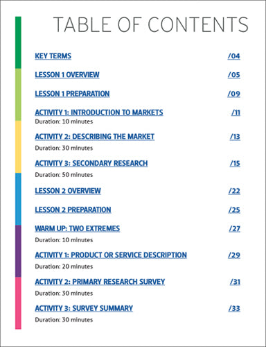 Topics in Entrepreneurship: Market Research (Grades 3-5)